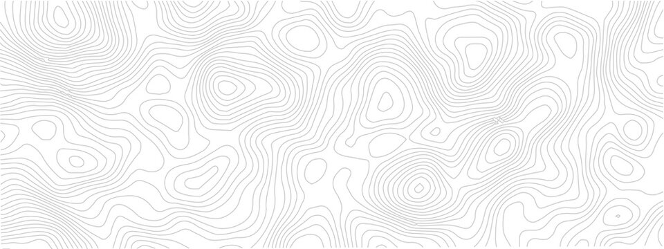 Abstract topographical lines pattern, modern white background for graphic design, suitable for science, geography, and data visualization