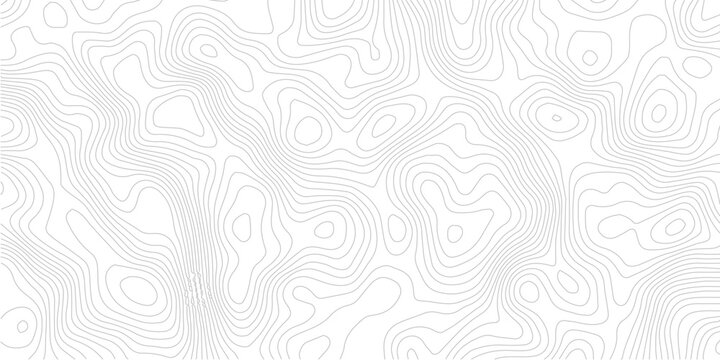 Topographical background with contour lines, abstract white and grey pattern for scientific or geographical applications, minimalist design element
