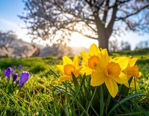 Obraz premium Frühlingserwachen Ein Meer aus Blüten und Licht