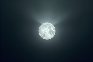Obraz premium Full Moon Rising Over Dark Sky