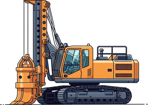 Rotary drilling machine for civil engineering works