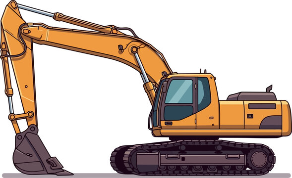 Tracked heavy excavator for deep earth excavation