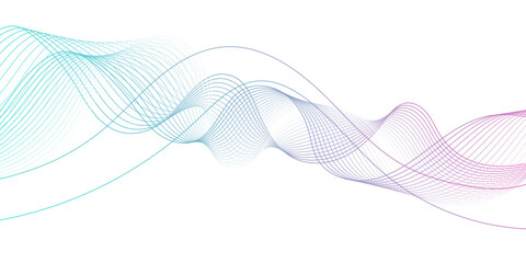 White wave curve lines banner background design. Abstract soft wave lines dynamic flowing purple and blue isolated background. Vector Illustration of the pink pattern of lines. stripes on white.