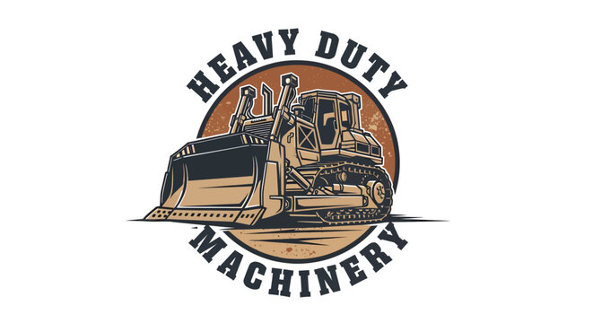 Heavy Duty Machinery Logo Design for Construction and Industrial Business.