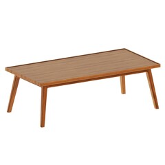Fototapeta premium Elegant rectangular table in perspective view made from rich mahogany wood with deep tone and refined finish for premium interior styling.