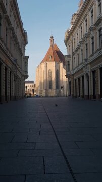 Iuliu Maniu to St Michael Church Cluj Vertical Video