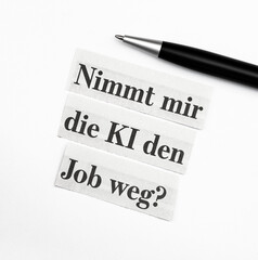 Fototapeta premium Nimmt mir die KI den Job weg?