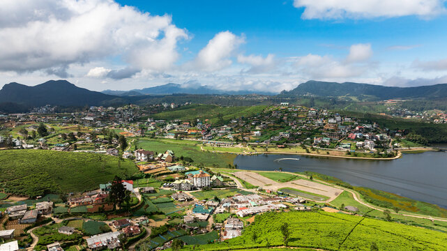 Aerial view of NUWARA ELIYA,Sri Lanka