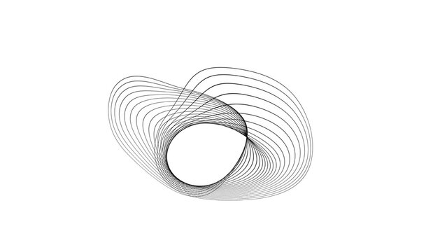 Kinetic Shape 93 &ndash; Dynamic Geometric Motion Graphics Animation, Abstract Moving Forms, Modern Minimal Design Elements for Promo and Social Media