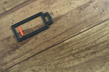 充電不足を象徴するバッテリー1%表示