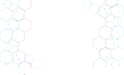 Fototapeta premium Vector abstract background with hexagons.