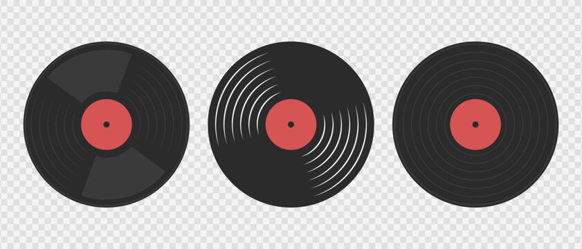 Vinyl vintage record, Gramophone LP record with long playback sound. CD disc of old vintage player, Music hits 70s 80s 90s DJ party