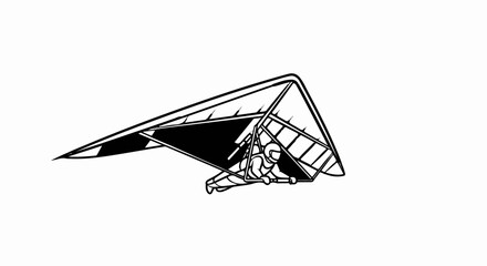 Person in hang glider flying through air