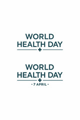 Obraz premium World health day logo and date