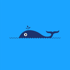 Cute whale vector illustration design © majarupa