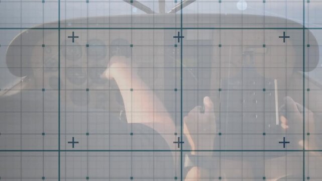 Animation of diverse data and processing over legs of diverse data over black screen