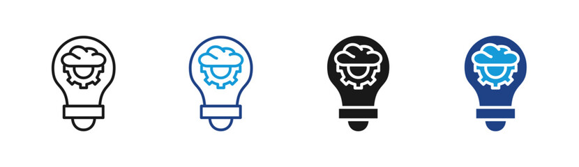 Ai Innovation icon set multiple style collection