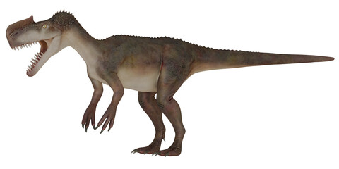 Fototapeta premium Realistic dinosaur model with fierce expression