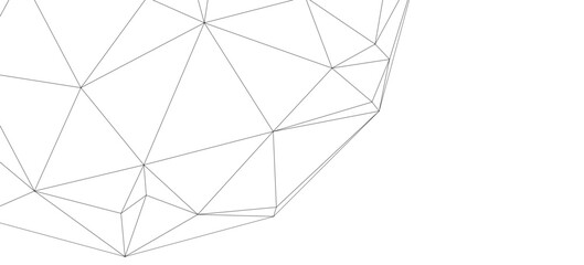 Abstract geometric polygon line background minimalist black and white design © HASIP