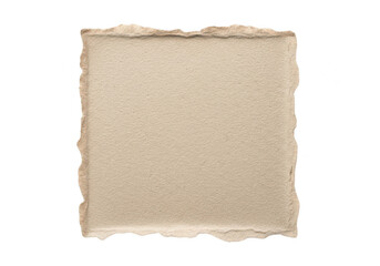 Fototapeta premium A piece of parchment paper with a torn edge, ready for writing or drawing. isolated on transparent background