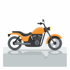 Fototapeta premium Vibrant orange classic motorcycle illustration perfect for adventure and freedom concepts on the open road