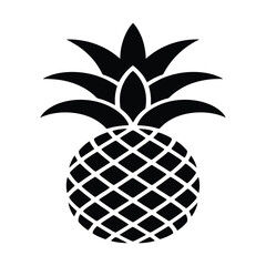 Obraz premium Pineapple fruit vector illustration isolated on white background