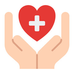 Obraz premium Right to Health Human Rights Flat Icon