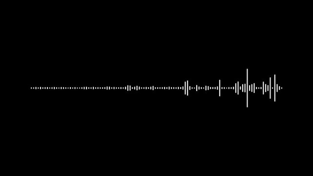 Podcast sound waves for online audio streaming and podcasting or music player and mobile phone voice message soundwaves. Sketch of musical soundtrack. Motion graphics of music bar line