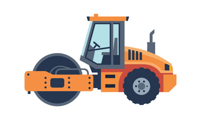 Fototapeta premium Heavy Road Roller Compactor Machine for Road Construction