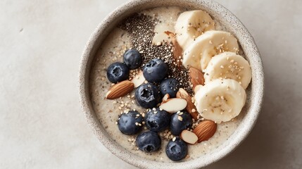 Fototapeta premium Banana Oatmeal Bowl