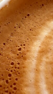 Minimalist coffee setup showcases detailed foam textures artfully designed