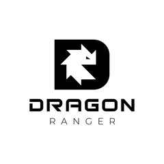 Dragon brand logo dragon head logo design modern vector