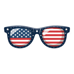 Patriotic sunglasses with American flag design