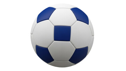Fototapeta premium Isolated blue and white soccer ball perfect for sports or fitness design projects, isolated