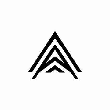 Abstract geometric triangle logo design with clean lines.