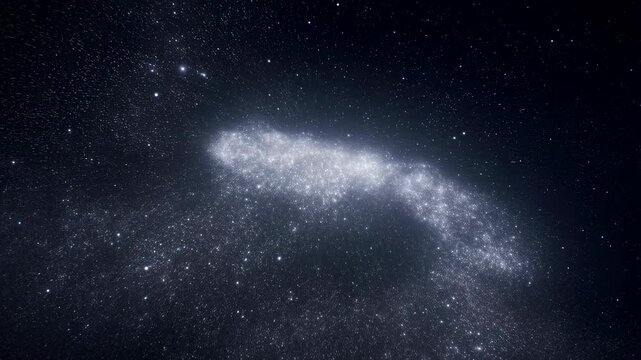 Stunning cosmic view of a galaxy with swirling stars and luminous dust. A mesmerizing representation of the universe's vastness and beauty