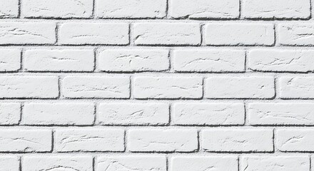 Obraz premium Close-up of a white painted brick wall texture, providing a clean and modern background