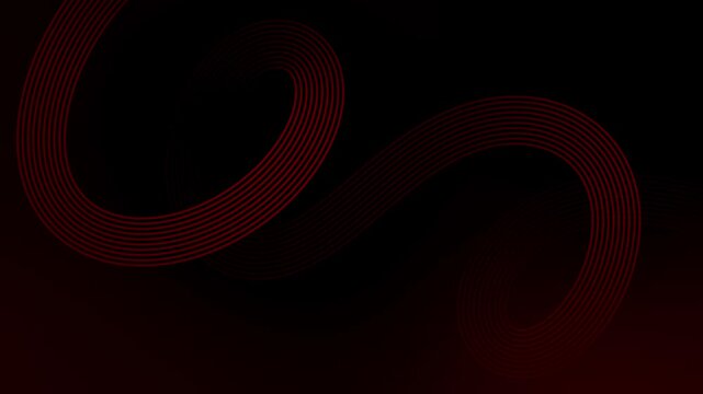 Red black abstract dark smooth gradient retro rakes loop path animation background