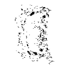 Fototapeta premium Illustration of black ink splatter on transparent background