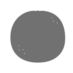 グレープフルーツのシンプルシルエットアイコン（モノクロ）