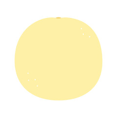 グレープフルーツのシンプルアイコン（フラットカラー）