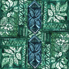 Forest, jungle. Abstract nature Hand drawn background texture.Exotic tropical tribal floral motifs. © HoyaBouquet