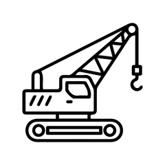 Construction Crane Line Icon © mash