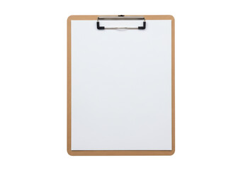 A blank clipboard with a wooden frame, ready for notes or reminders isolated on transparent background 'Png