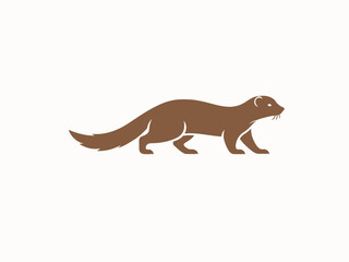 Mongoose icon logo vector silhouette illustration.