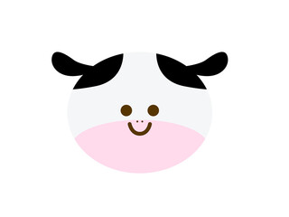 Fototapeta premium 十二支のうしのイラスト かわいい手描き風の干支素材 年賀状・お正月