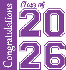purple class of 2026 sign