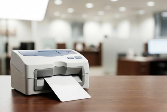 ID card printer on office desk for security and identification