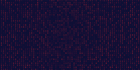 Modern Vector streaming binary code red background. Data and technology, decryption and encryption. background illustration © MOH