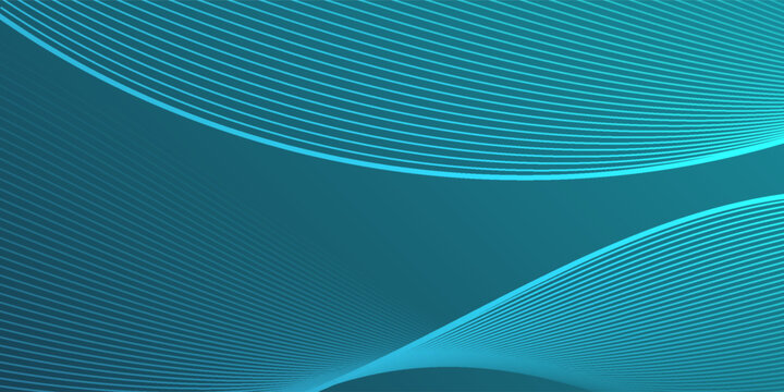 Modern Dark Green Japanese Zen Circular Line Pattern. A sophisticated abstract vector background featuring teal concentric circles and fluid ripple lines. Ideal for wellness branding,